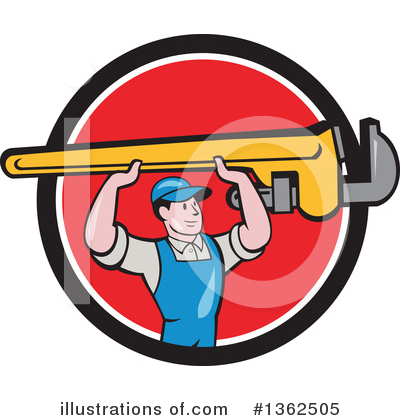 Royalty-Free (RF) Plumber Clipart Illustration by patrimonio - Stock Sample #1362505