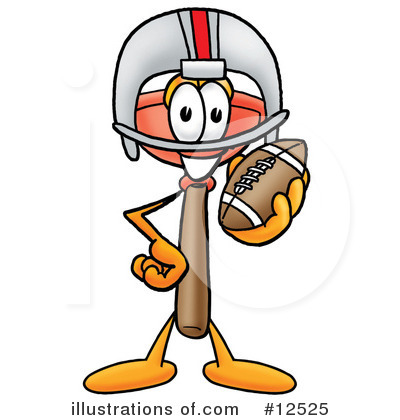 Football Clipart #12525 by Mascot Junction