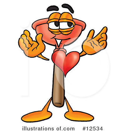 Royalty-Free (RF) Plunger Character Clipart Illustration by Mascot Junction - Stock Sample #12534