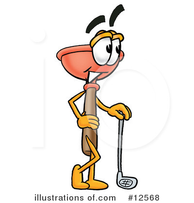 Royalty-Free (RF) Plunger Character Clipart Illustration by Mascot Junction - Stock Sample #12568