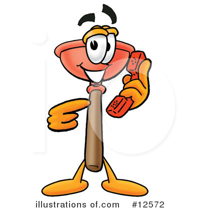 Royalty-Free (RF) Plunger Character Clipart Illustration by Mascot Junction - Stock Sample #12572