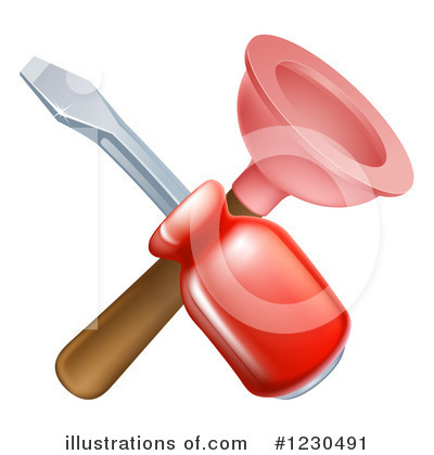 Plunger Clipart #1230491 by AtStockIllustration