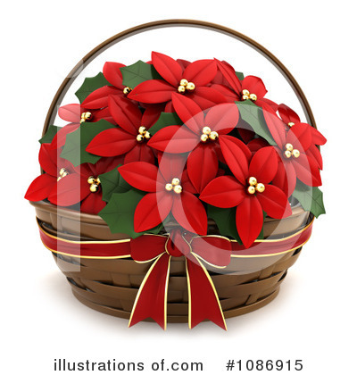 Royalty-Free (RF) Poinsettia Clipart Illustration by BNP Design Studio - Stock Sample #1086915
