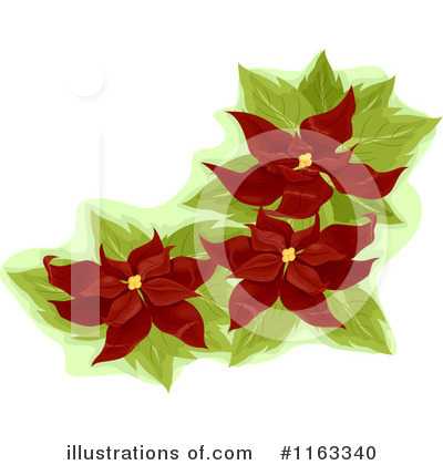 Royalty-Free (RF) Poinsettia Clipart Illustration by BNP Design Studio - Stock Sample #1163340