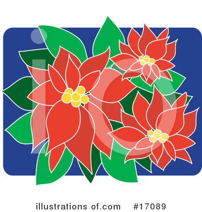 Royalty-Free (RF) Poinsettia Clipart Illustration by Maria Bell - Stock Sample #17089