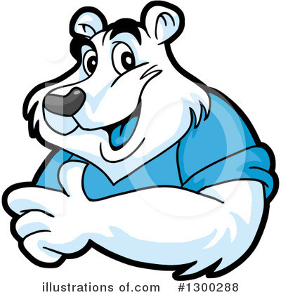 Royalty-Free (RF) Polar Bear Clipart Illustration by LaffToon - Stock Sample #1300288