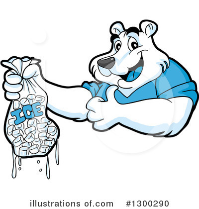 Royalty-Free (RF) Polar Bear Clipart Illustration by LaffToon - Stock Sample #1300290