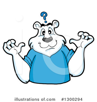 Royalty-Free (RF) Polar Bear Clipart Illustration by LaffToon - Stock Sample #1300294