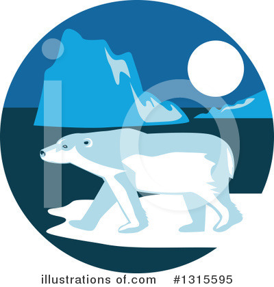 Royalty-Free (RF) Polar Bear Clipart Illustration by patrimonio - Stock Sample #1315595
