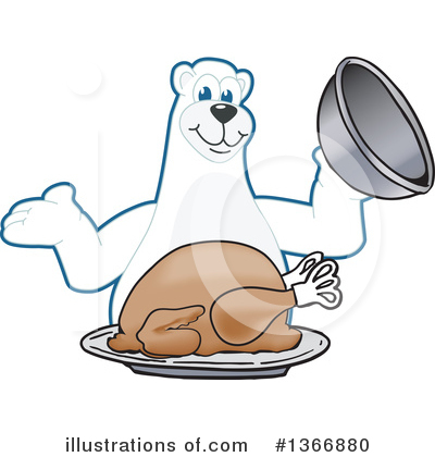 Royalty-Free (RF) Polar Bear School Mascot Clipart Illustration by Mascot Junction - Stock Sample #1366880