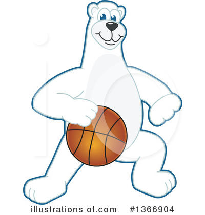 Royalty-Free (RF) Polar Bear School Mascot Clipart Illustration by Mascot Junction - Stock Sample #1366904