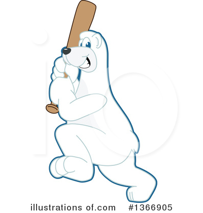 Royalty-Free (RF) Polar Bear School Mascot Clipart Illustration by Mascot Junction - Stock Sample #1366905