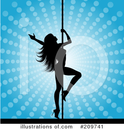 Royalty-Free (RF) Pole Dancer Clipart Illustration by KJ Pargeter - Stock Sample #209741