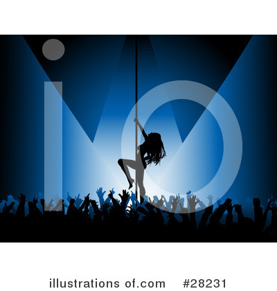 Royalty-Free (RF) Pole Dancer Clipart Illustration by KJ Pargeter - Stock Sample #28231