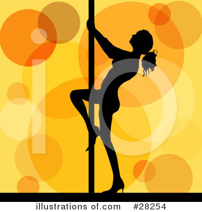 Royalty-Free (RF) Pole Dancer Clipart Illustration by KJ Pargeter - Stock Sample #28254