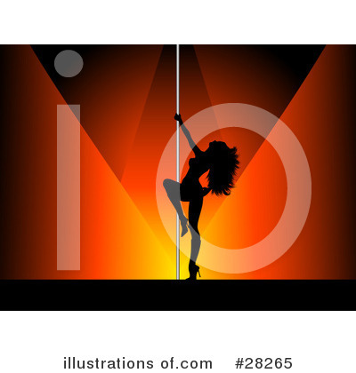 Royalty-Free (RF) Pole Dancer Clipart Illustration by KJ Pargeter - Stock Sample #28265