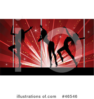 Royalty-Free (RF) Pole Dancing Clipart Illustration by KJ Pargeter - Stock Sample #46546