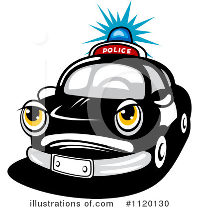 Cop Car Clipart #1120130 by Vector Tradition SM