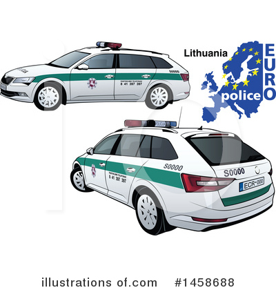 Royalty-Free (RF) Police Car Clipart Illustration by dero - Stock Sample #1458688