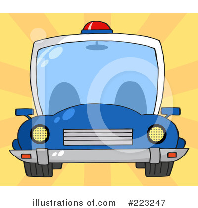 Royalty-Free (RF) Police Car Clipart Illustration by Hit Toon - Stock Sample #223247