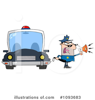 Cop Car Clipart #1093683 by Hit Toon