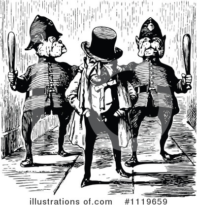 Royalty-Free (RF) Police Clipart Illustration by Prawny Vintage - Stock Sample #1119659
