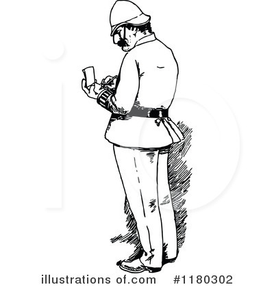 Royalty-Free (RF) Police Clipart Illustration by Prawny Vintage - Stock Sample #1180302