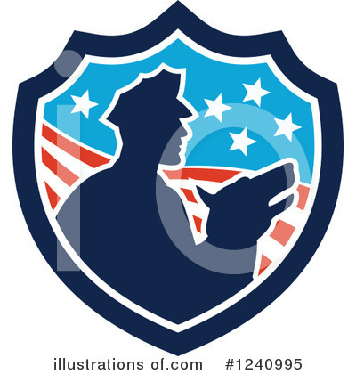 Royalty-Free (RF) Police Clipart Illustration by patrimonio - Stock Sample #1240995