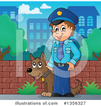 Royalty-Free (RF) Police Clipart Illustration by visekart - Stock Sample #1356327