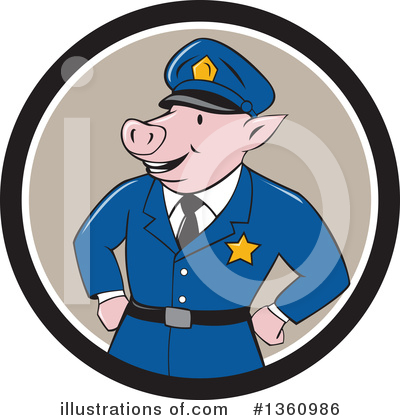 Royalty-Free (RF) Police Clipart Illustration by patrimonio - Stock Sample #1360986