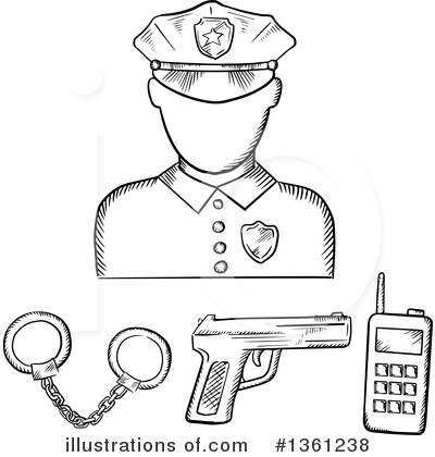Royalty-Free (RF) Police Clipart Illustration by Vector Tradition SM - Stock Sample #1361238