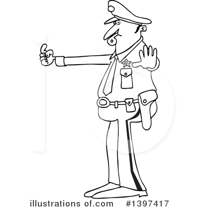 Royalty-Free (RF) Police Clipart Illustration by djart - Stock Sample #1397417