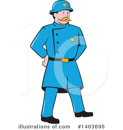Royalty-Free (RF) Police Clipart Illustration by patrimonio - Stock Sample #1403690