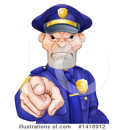 Royalty-Free (RF) Police Clipart Illustration by AtStockIllustration - Stock Sample #1418912
