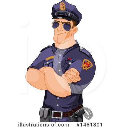 Royalty-Free (RF) Police Clipart Illustration by Pushkin - Stock Sample #1481801