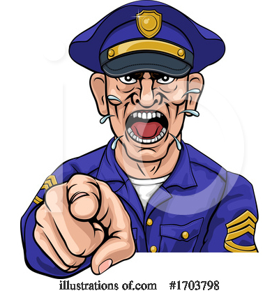 Police Officer Clipart #1703798 by AtStockIllustration