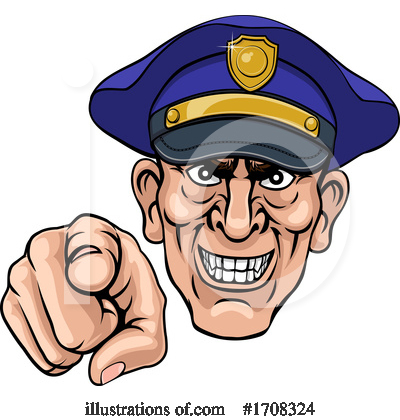 Royalty-Free (RF) Police Clipart Illustration by AtStockIllustration - Stock Sample #1708324