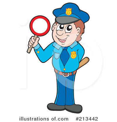 Royalty-Free (RF) Police Clipart Illustration by visekart - Stock Sample #213442