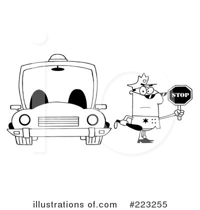 Royalty-Free (RF) Police Clipart Illustration by Hit Toon - Stock Sample #223255