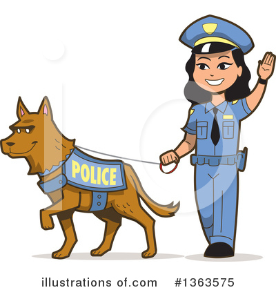 Royalty-Free (RF) Police Dog Clipart Illustration by Clip Art Mascots - Stock Sample #1363575