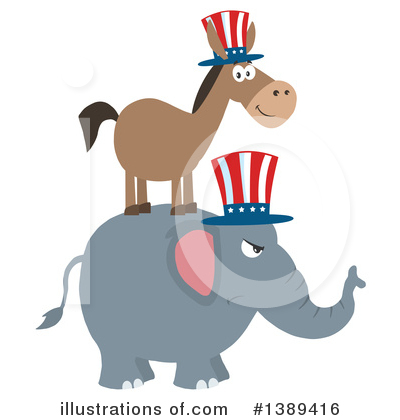 Republican Elephant Clipart #1389416 by Hit Toon