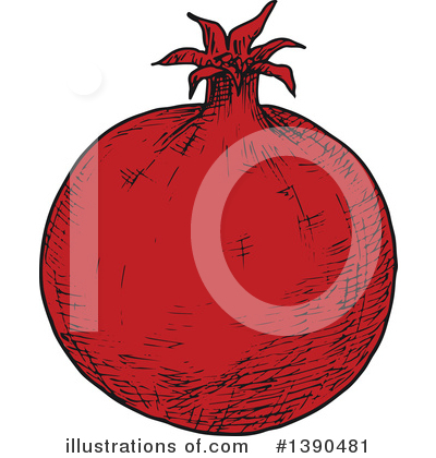 Royalty-Free (RF) Pomegranate Clipart Illustration by Vector Tradition SM - Stock Sample #1390481