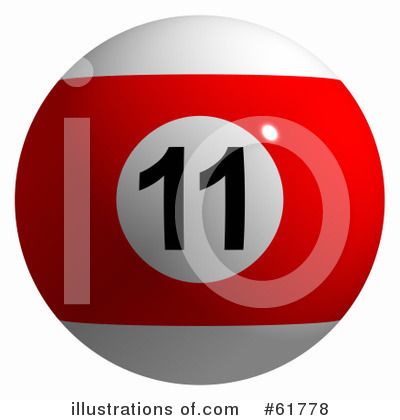 Royalty-Free (RF) Pool Ball Clipart Illustration by ShazamImages - Stock Sample #61778