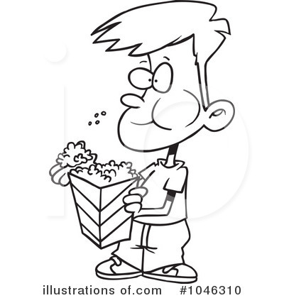 Royalty-Free (RF) Popcorn Clipart Illustration by toonaday - Stock Sample #1046310