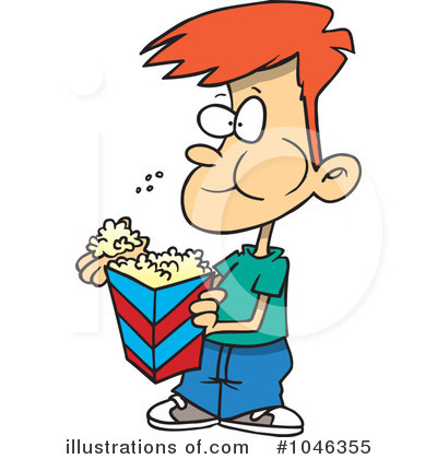 Royalty-Free (RF) Popcorn Clipart Illustration by toonaday - Stock Sample #1046355