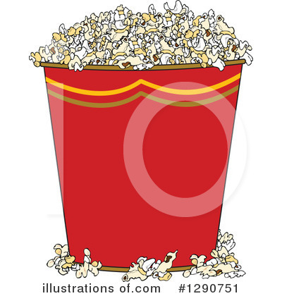 Royalty-Free (RF) Popcorn Clipart Illustration by djart - Stock Sample #1290751