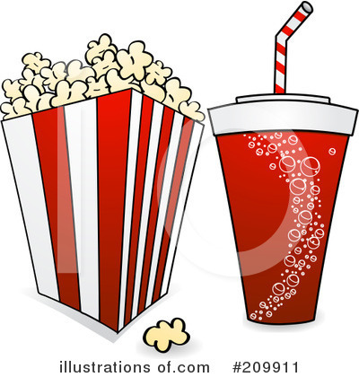 Royalty-Free (RF) Popcorn Clipart Illustration by elaineitalia - Stock Sample #209911