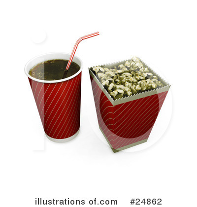 Royalty-Free (RF) Popcorn Clipart Illustration by KJ Pargeter - Stock Sample #24862