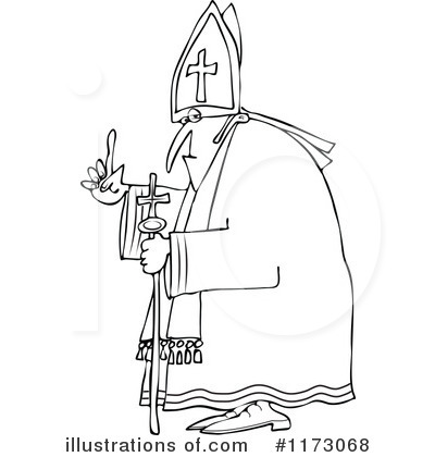 Royalty-Free (RF) Pope Clipart Illustration by djart - Stock Sample #1173068