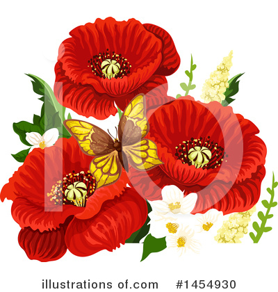 Royalty-Free (RF) Poppy Clipart Illustration by Vector Tradition SM - Stock Sample #1454930